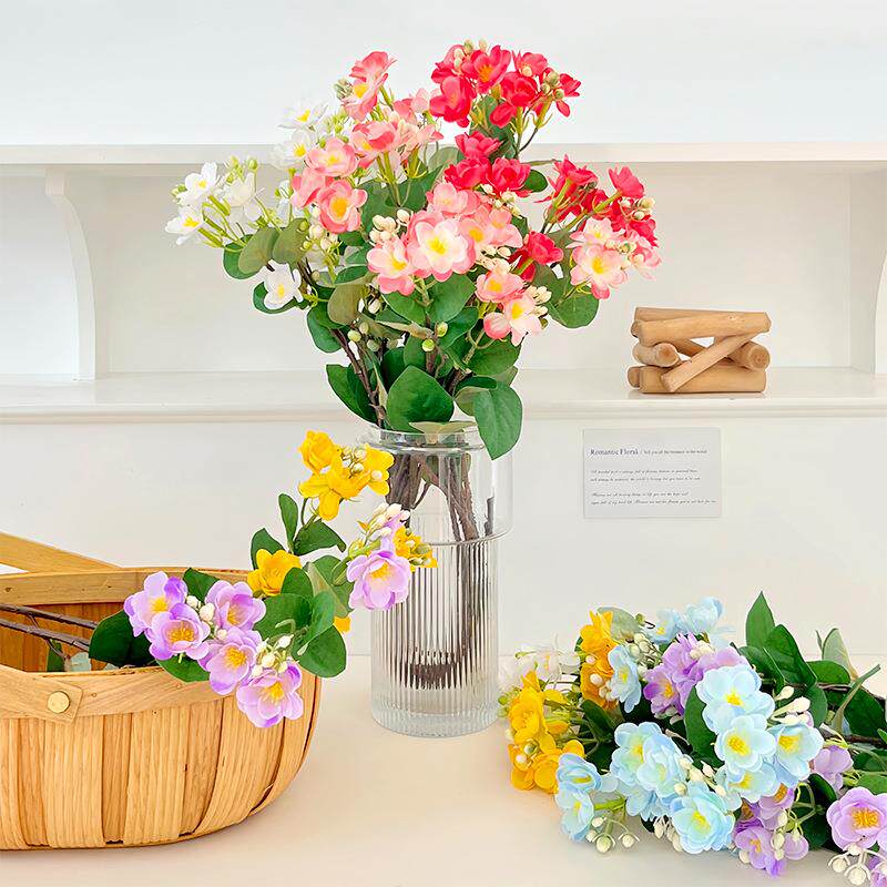 仿真茉莉花 小清新田园风家居装饰客厅摆件餐桌花海棠花摄影道具