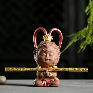 微景观造景鱼缸摆件陶瓷美猴王齐天大圣孙悟空园艺配件盆景装饰品