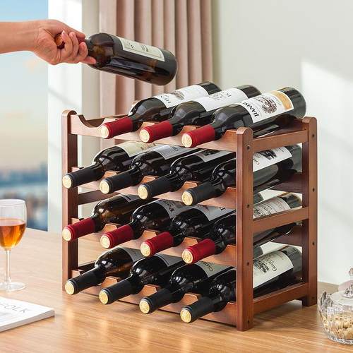 创意红酒架摆件桌面多层红酒展示架客厅家用葡萄酒格架放酒瓶托架