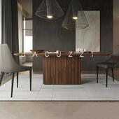 北美黑胡桃木餐桌实木长方形饭桌北欧茶台原木大板茶桌书桌一体