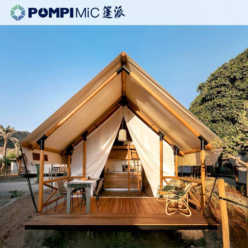 户外住宿轻奢露营基地木屋帐篷度假村生态园野奢文旅民宿酒店帐篷