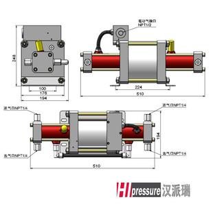 双头气体增压泵用于氮气氢气氦气增压泵适合入口气体有一定预压