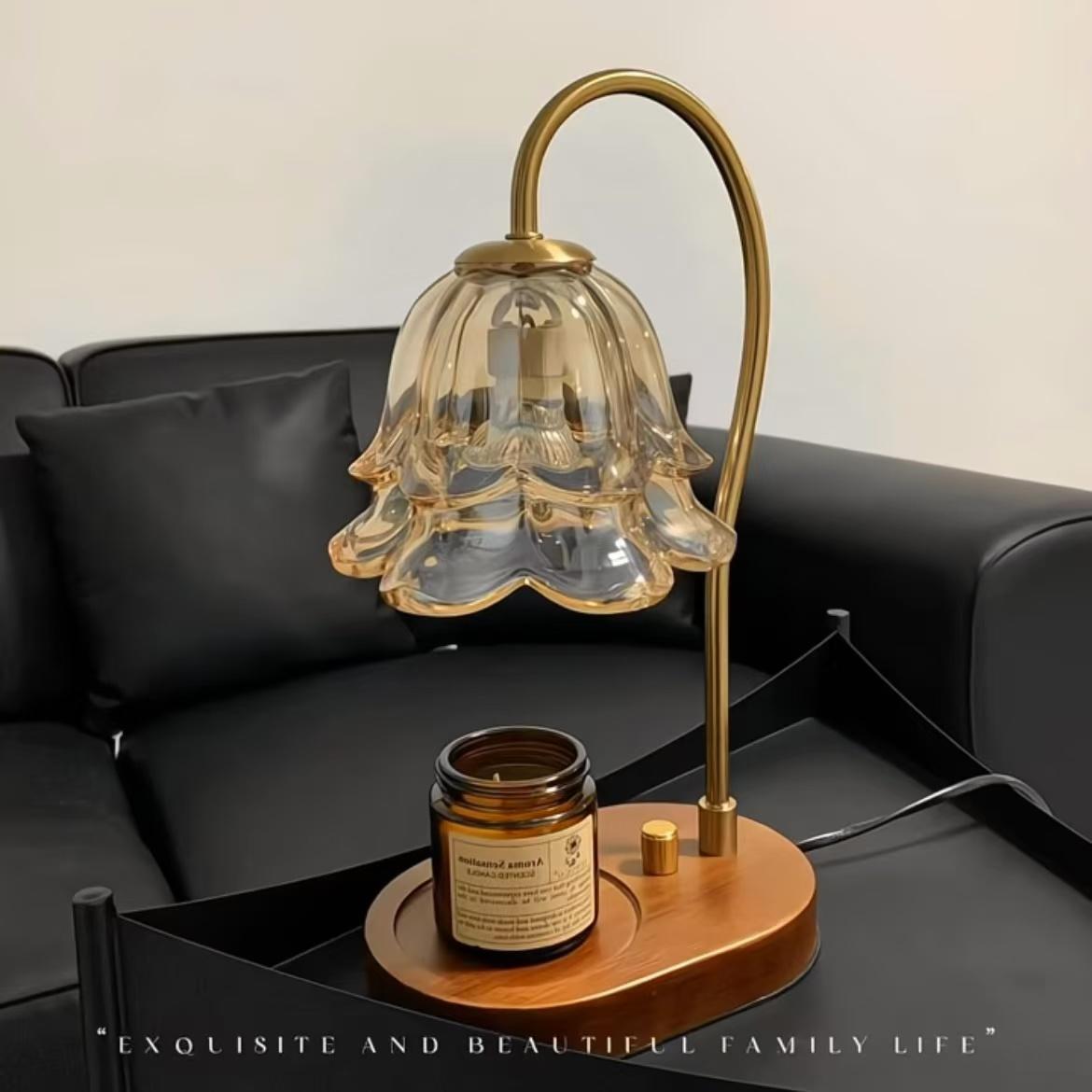 复古铃兰融腊灯氛围感香薰灯家居装饰品摆件高颜值卧室床头灯台灯
