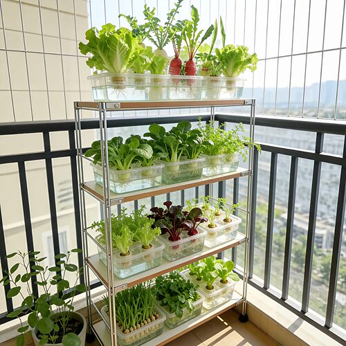 阳台水培小葱器皿无土栽培种植篮室内种蔬菜养花方便换水透明花盆