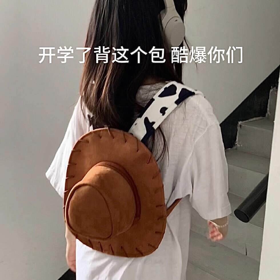 胡迪包可爱造型帽子背包趣味创意感双肩包女高颜值背包玩具总动员