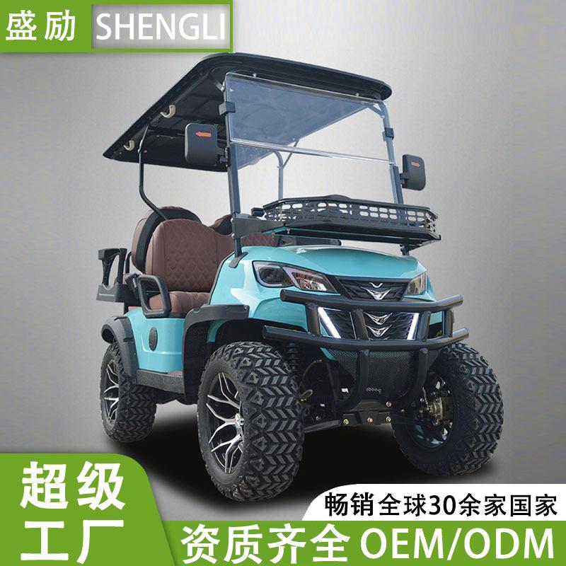 新款出口电动高尔夫球车60-72v锂电接待景区旅游俱乐部巡逻观光车