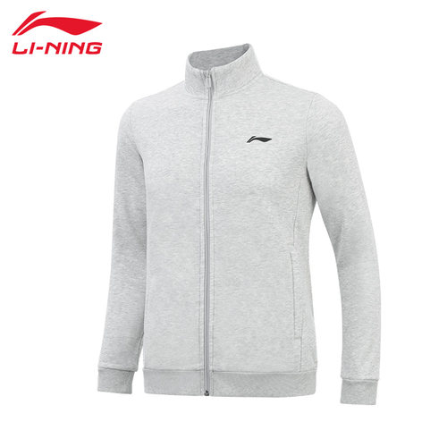 李宁春秋运动外套男开衫无帽卫衣