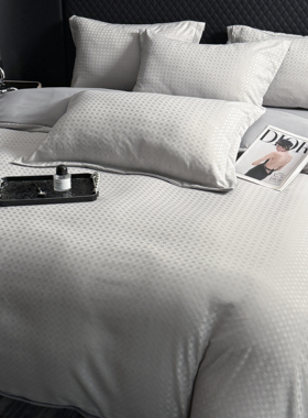 无印独白2新款高奢宋锦缎大提花四件套双人床上用品SJ