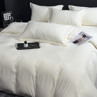 无印独白新款高奢宋锦缎大提花四件套双人床上用品YL