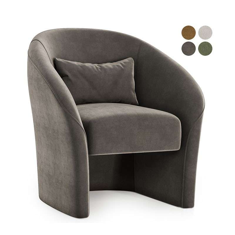 北欧轻奢单人沙发网红款弧形阳台休闲椅售楼处会客休闲设计师单椅