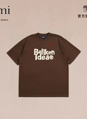 正品AMI DRAJK300g重磅潮流日系字母T恤短袖男女复古流行宽松情侣