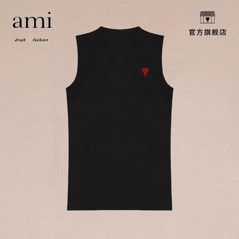 正品AMI DRAJK高弹紧身背心男训练美式运动健身速干田径上衣无袖