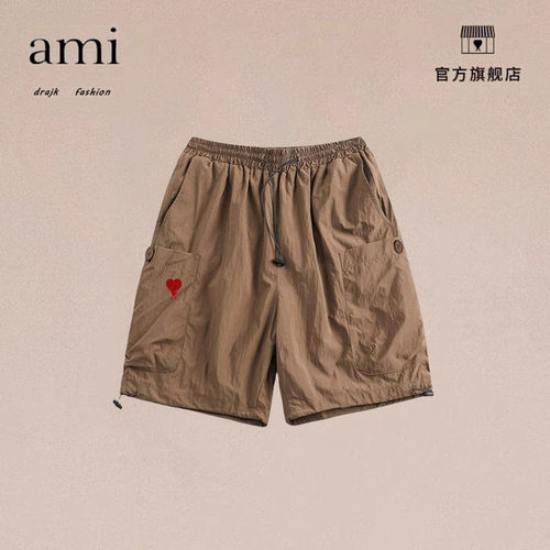 正品AMI DRAJK日系复古口袋工装短裤男夏季新款潮牌嘻哈宽松休闲