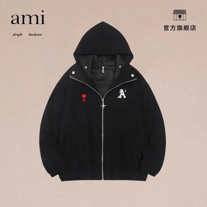 正品AMI DRAJK美式高街开衫连帽卫衣男秋冬痞帅小众oversize外套,男装,短裤,淘宝优惠券,粉丝福利购,淘宝优惠卷