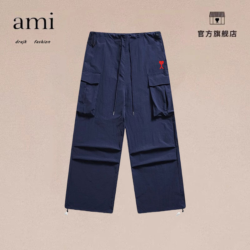 正品AMI DRAJK欧美风高级感工装裤潮流休闲高街百搭直筒宽松长裤