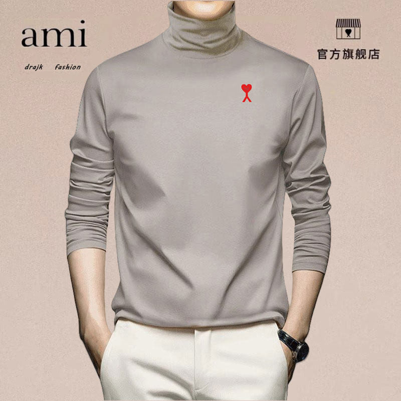 正品AMI DRAJK秋冬高领透气长袖T恤内搭上衣男士热内衣卫衣休闲春