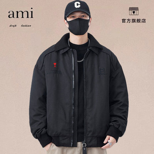 正品AMI DRAJK美式翻领高街羽绒棉服男冬季休闲加厚保暖外套上衣