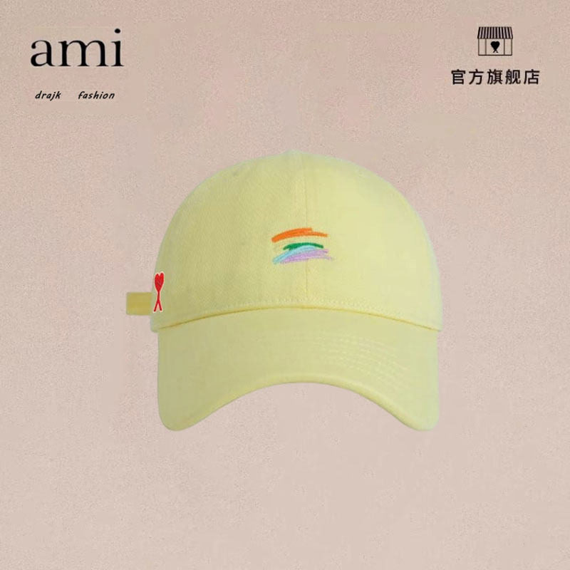 正品AMI DRAJK刺绣亮色软顶棒球帽女春夏出游遮阳防晒百搭鸭舌帽