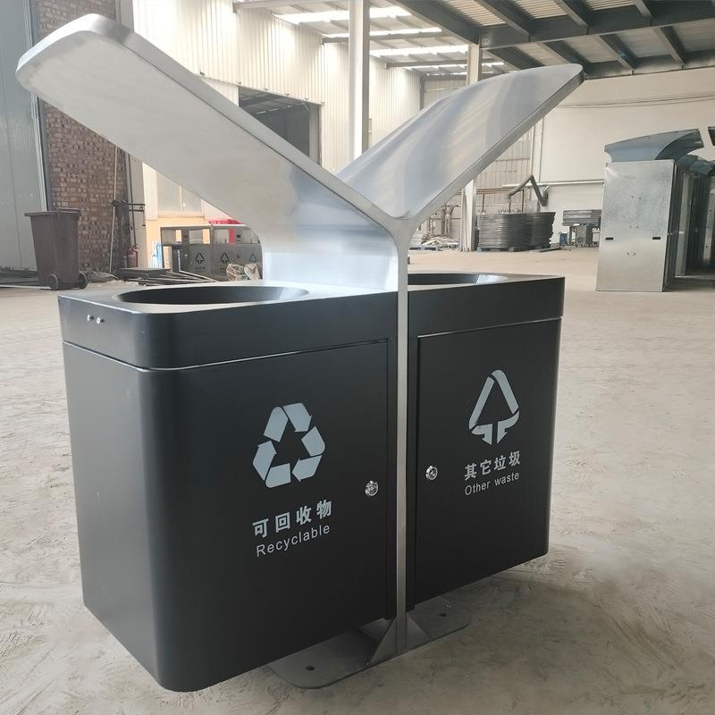 户外垃圾桶不锈钢室外市政公园街道公共场合果皮箱分类大号垃圾箱