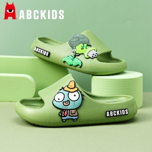 室内防滑男孩凉拖 2025新款 abckids植物大战僵尸儿童拖鞋 男童夏季