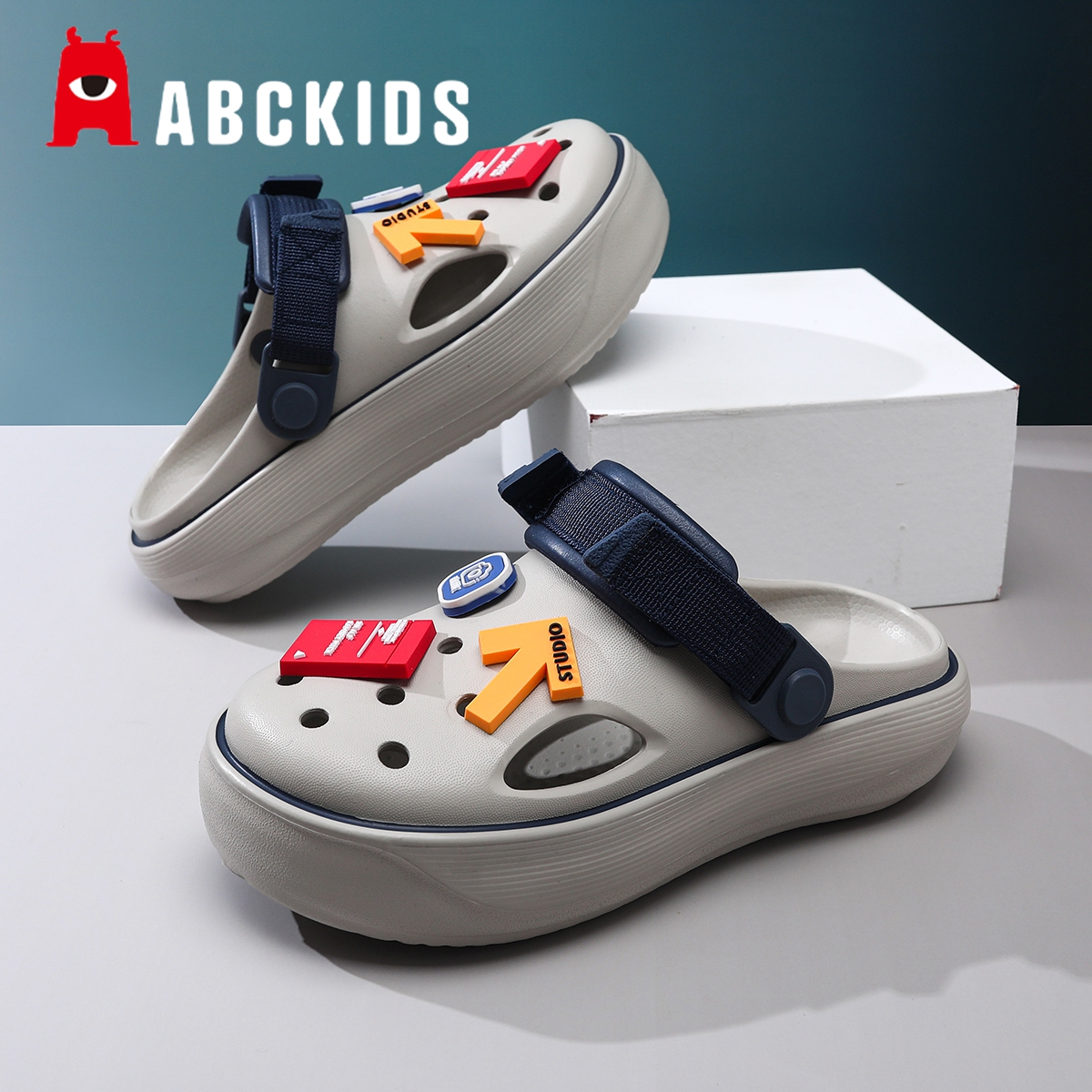 Abckids儿童洞洞鞋男童夏季新款女童拖鞋防滑软底男孩外穿沙滩鞋