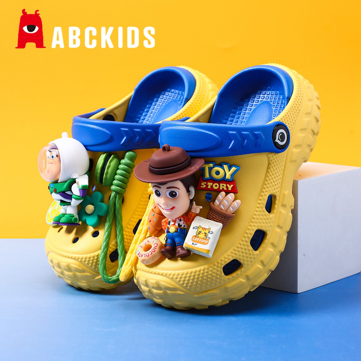 abc我的世界儿童洞洞鞋男童拖鞋夏季新款防滑凉鞋大童男孩沙滩鞋