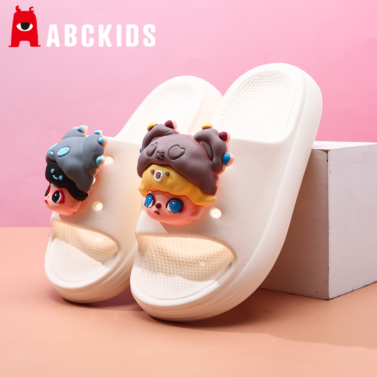 abckids泡泡玛特儿童拖鞋女童2025夏季新款室内家居防滑女孩凉拖