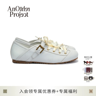 AnOther Project Calliope薄底系带芭蕾舞鞋复古平底运动德训单鞋
