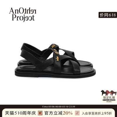 AnOtherProject金属扣平底凉鞋