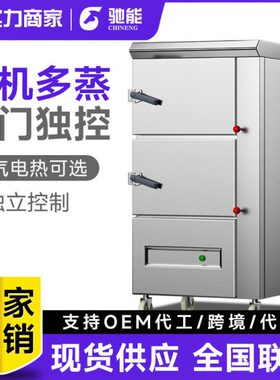 驰能蒸箱商用电热智能三门海鲜蒸柜燃气蒸饭柜饭店蒸鱼炖汤柜大型