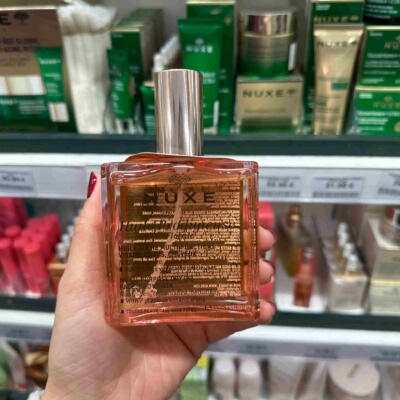 巴黎BC直邮欧树粉漾花语多效干爽护理油100ml小粉油面部头发身体