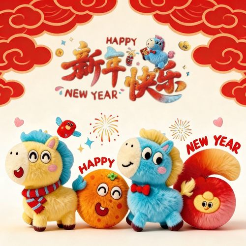 2025新款马年装饰窗花静电玻璃贴