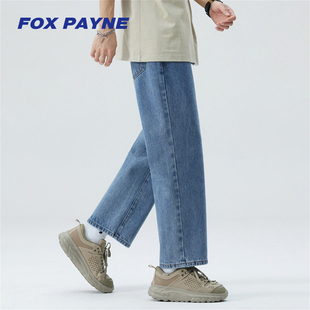 英国FOX PAYNE小狐狸男生牛仔裤男款春款直筒宽松潮流男士春季