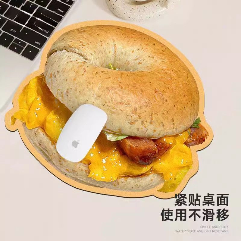 高颜值甜点创意异形橡胶鼠标垫办公可爱防滑便携电脑键盘办公桌垫