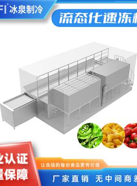 速冻隧道速冻果蔬大规模生产每小时产量2-3吨广州冰泉出品