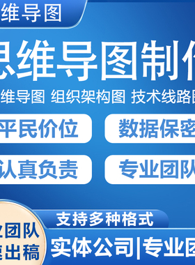思维导图制作定制xmind组织架构图设计鱼骨图工艺逻辑流程图代画