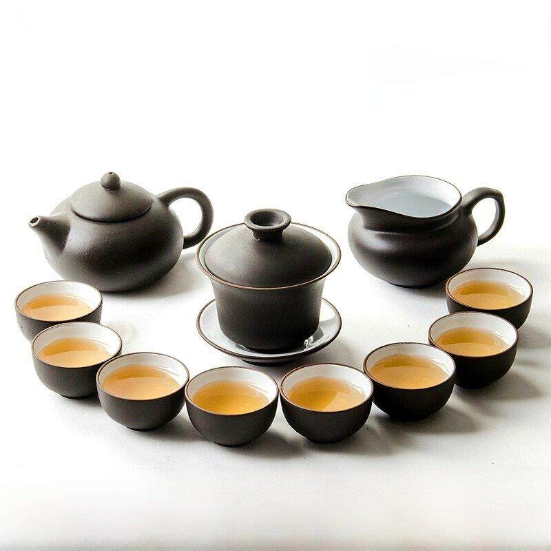 特价紫砂功夫茶具套装茶壶盖碗公道杯品茶杯整套家用茶道配件套组