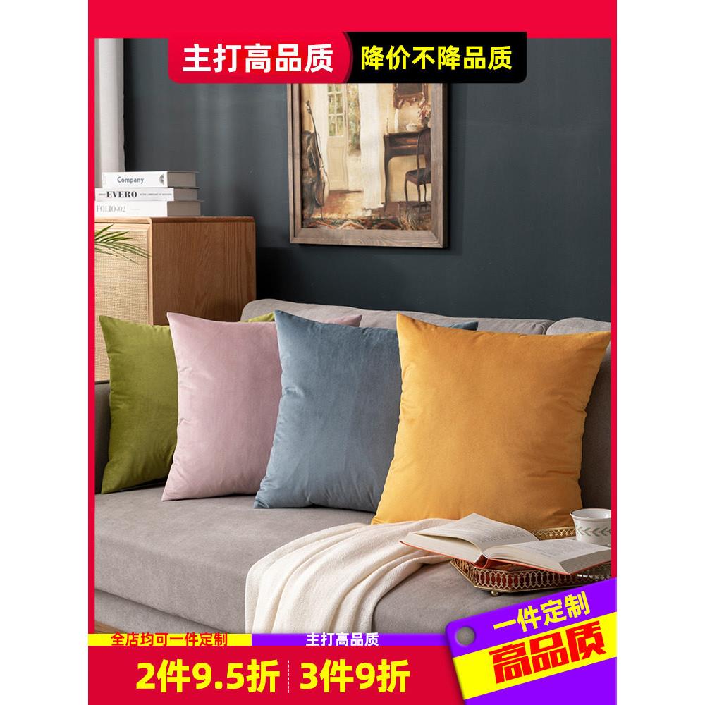 天鹅绒抱枕沙发客厅荷兰绒靠垫绒布抱枕套不含芯绒面靠枕儿童床上