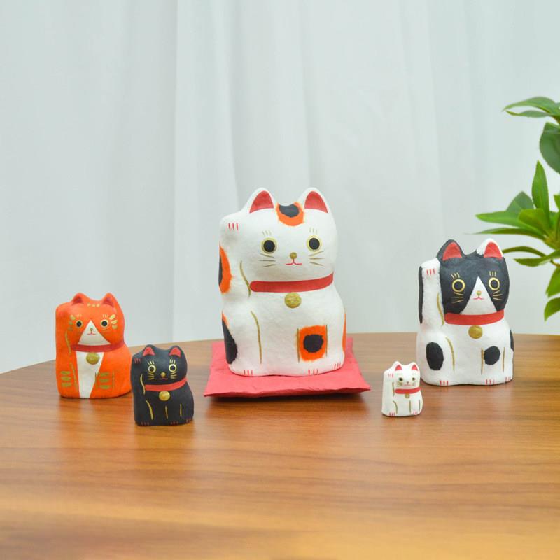 日本高崎一千乃大门屋手工和纸套娃招财猫柴犬开运生日创意礼物