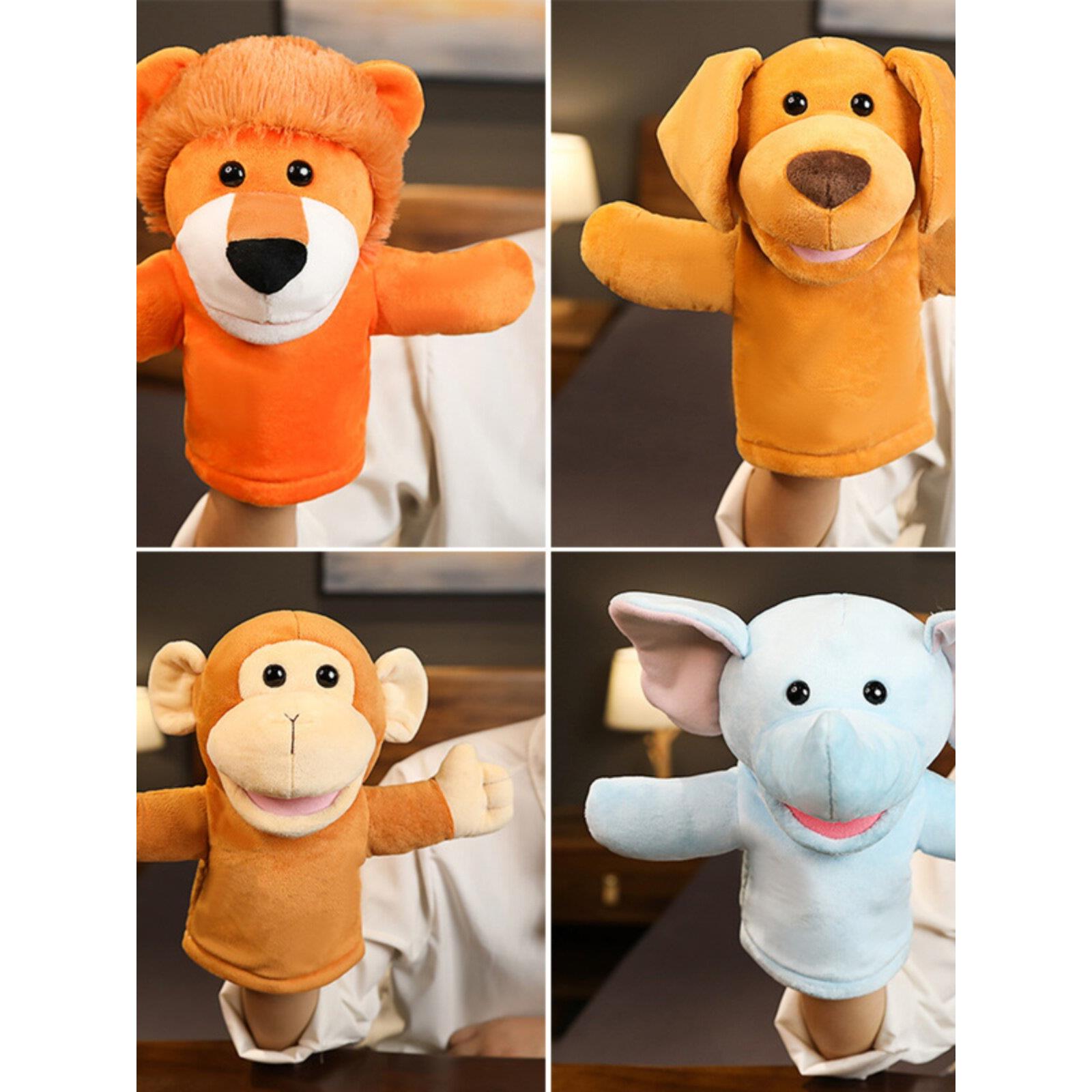 腹语手偶玩具动物手套可张嘴巴能动布娃娃幼儿园人物表演猴子玩偶