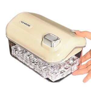 雪屋冰格夏日家用大容量一键按压制冰盒模具DIY带盖储冰盒