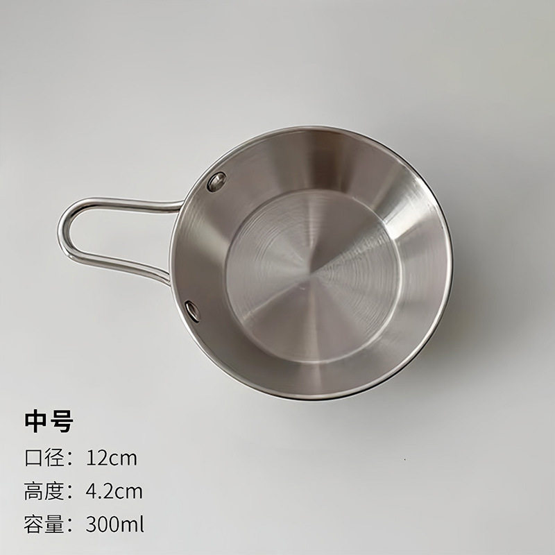 韩式ins304不锈钢带手柄泡面调料沙拉高颜值饭碗嗦粉碗便携户外碗