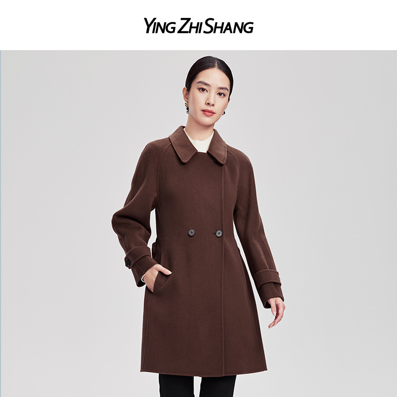 老钱风羊毛羊绒双面呢大衣