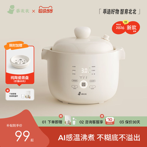 【AI感温防糊】真沸腾300W快炖锅