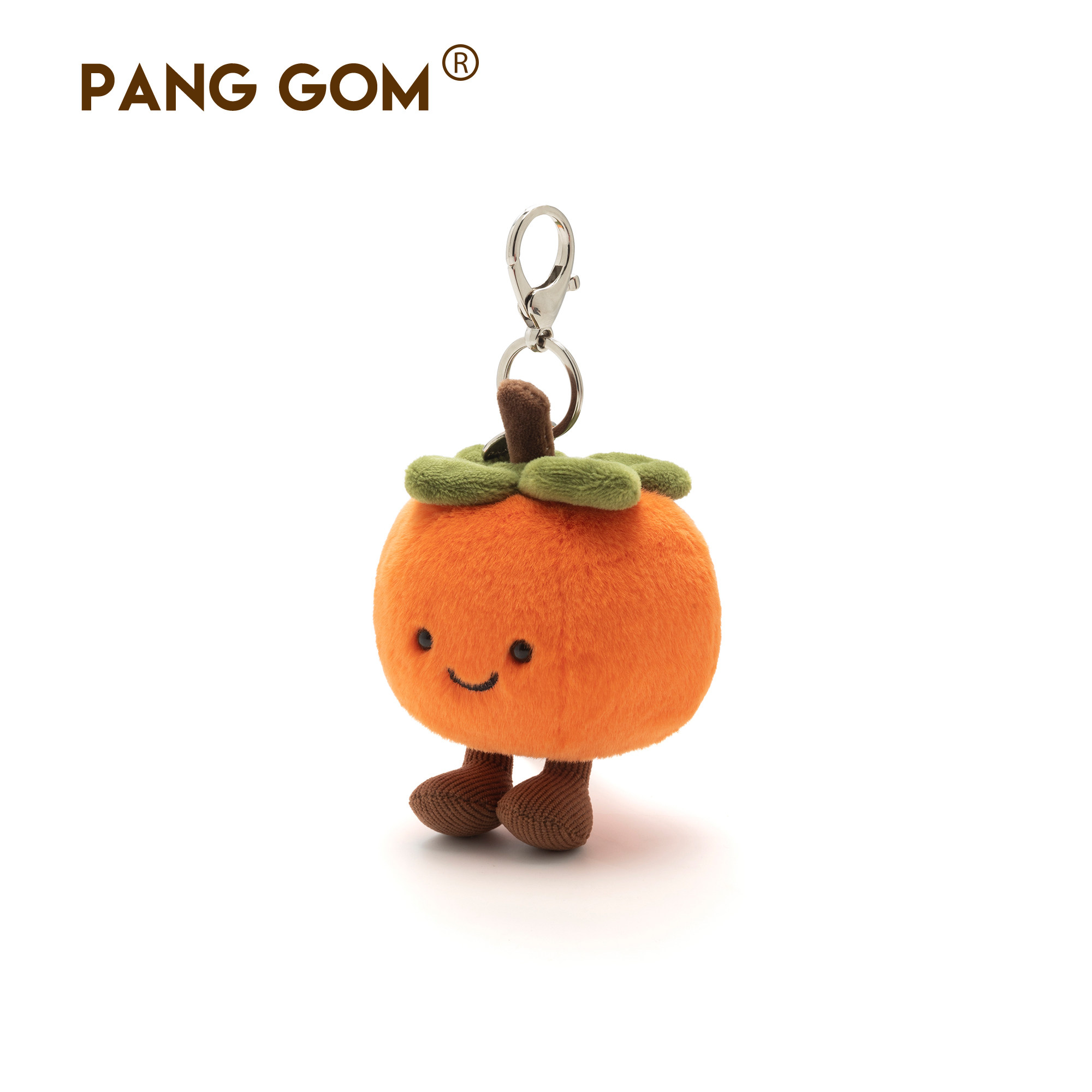 PANG GOM柿子毛绒玩具挂件水果可爱包包挂饰新春送礼玩偶钥匙扣