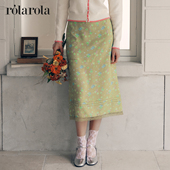 张元 英同款 rolarola25年秋季 韩式 碎花半身裙高腰显瘦A字长裙女
