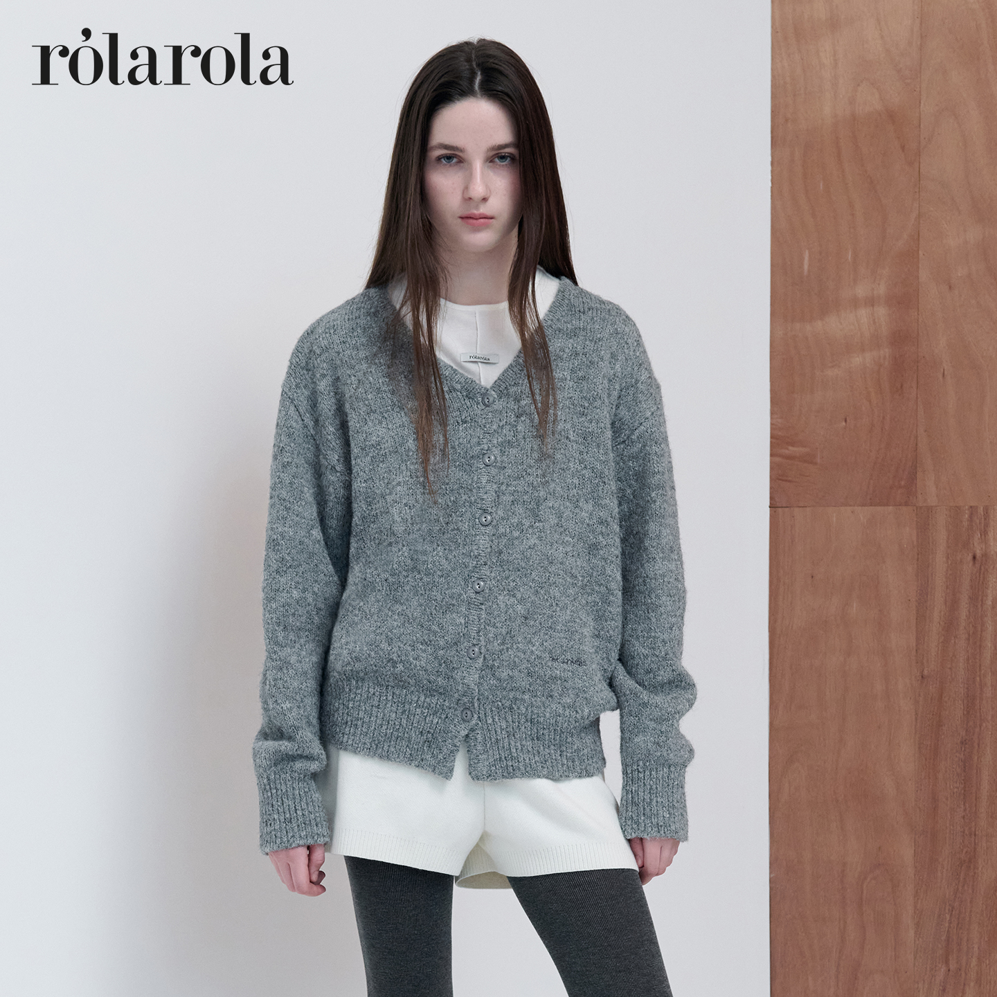 ROLAROLA25年秋冬新款羊毛针织开衫女宽松休闲百搭毛衣外套上衣