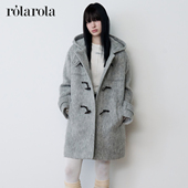 毛呢外套 rolarola25年冬羊毛大衣加厚慵懒中长款 张元 英同款