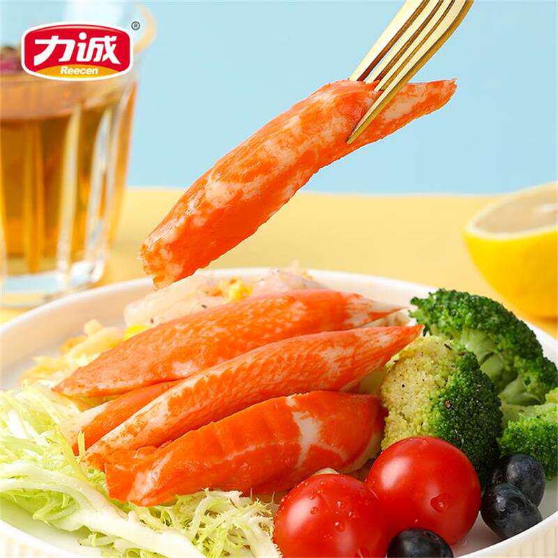【天猫U先】力诚松叶蟹柳低脂肪即食手撕蟹肉棒60g