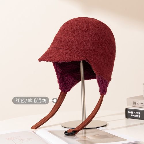 【太一帽社】羊毛飞行雷锋帽女士
